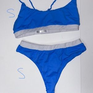 Blue cheeky bikini